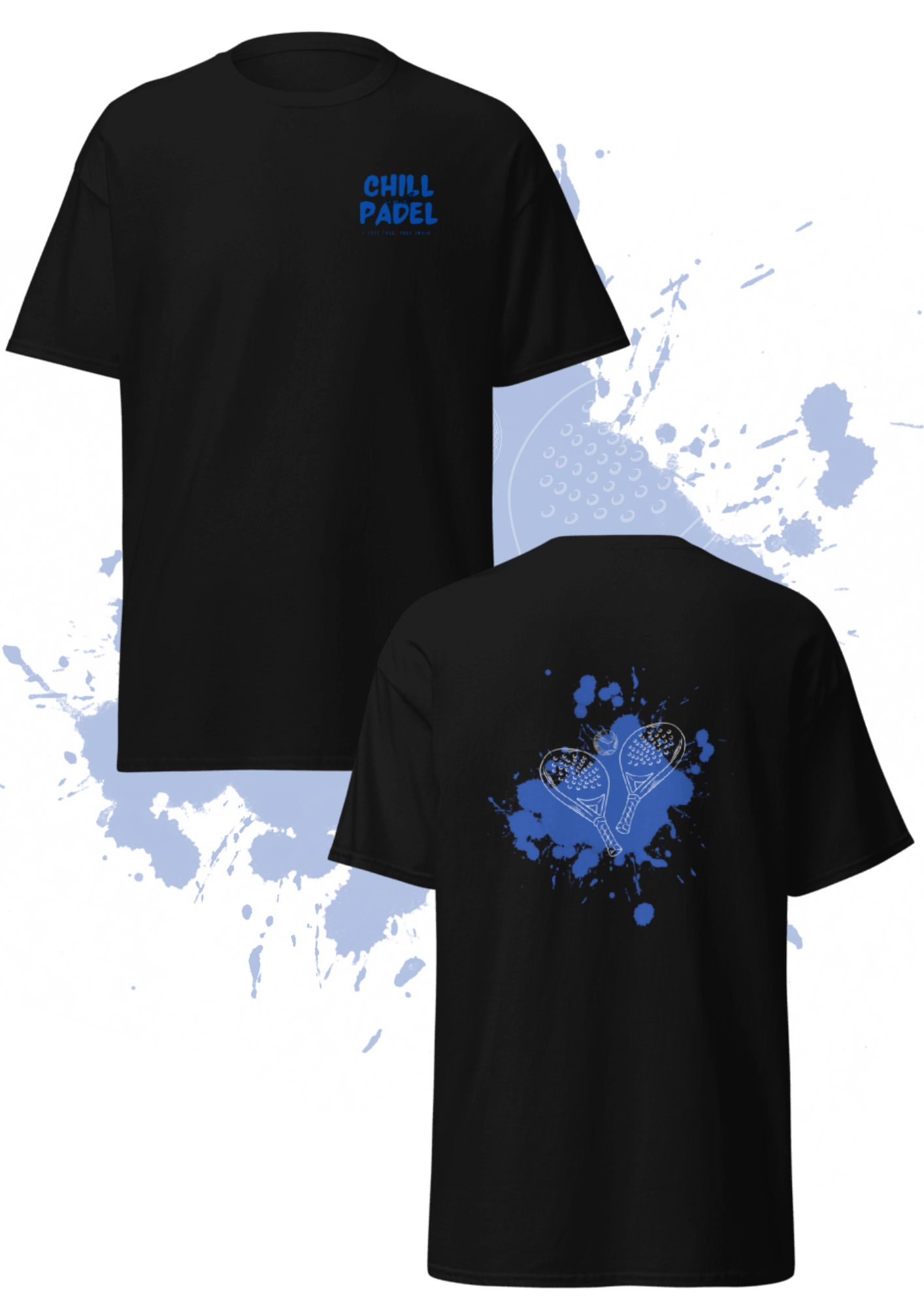 T-shirt Chill and Padel – Classic Blue Splash