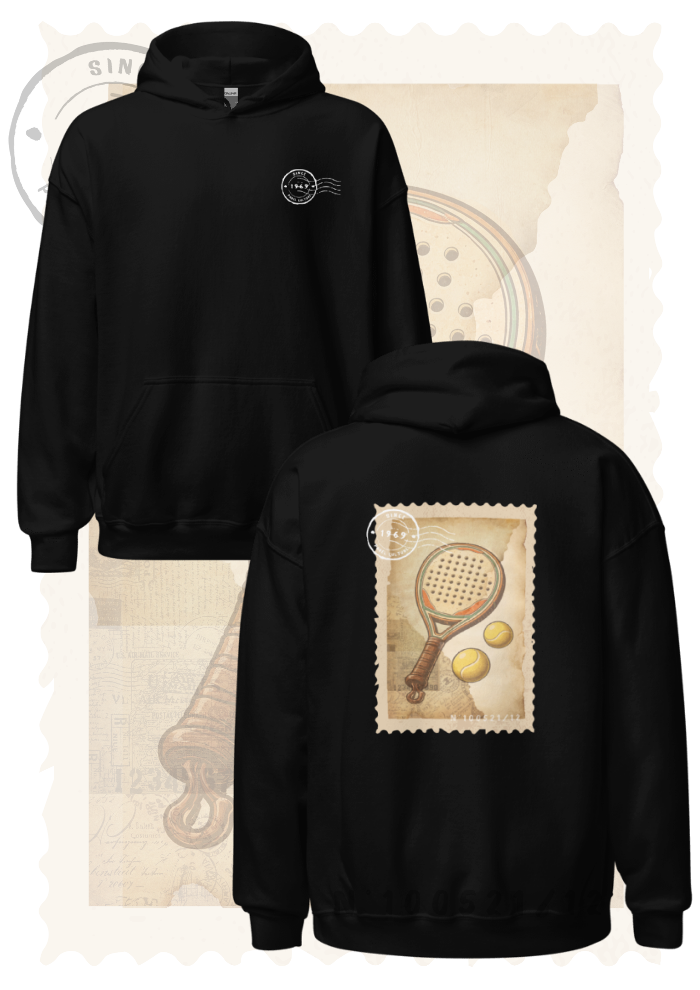 Sweat à capuche Chill and Padel – Stamp